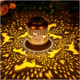 Mothers Day Gifts for Mom Horse Solar Lanterns Outdoor Waterproof Hanging Solar Lights Horse Gifts for Women Men Metal LED Decorative Light for Yard,Patio,Lawn,Tabletop,Pathway,Landscape,Garden Decor