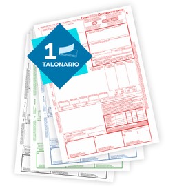 CMR - NOTEBOOK - International Transport - Autocopies - 4 Numbered Copy, Red, Blue, Green, Black