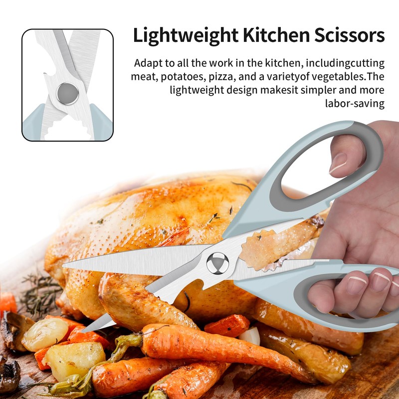 Sairps Left Handed Scissors - Multifunctional, Heavy Duty for Meat