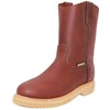 Men's 9" Pull-On Leather Soft Toe Work Boot Brown (11.5,