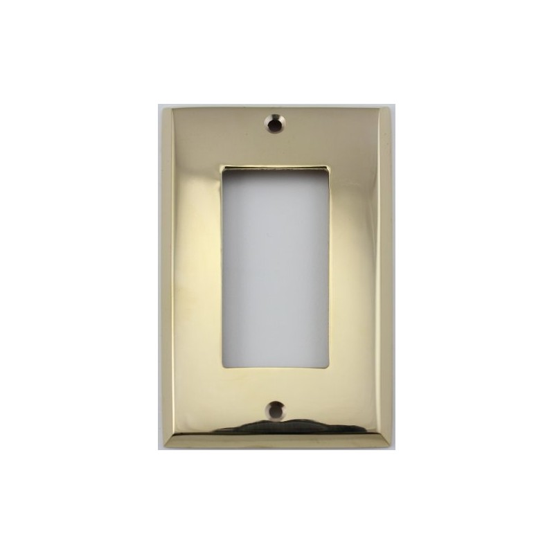 Unlacquered Polished Brass 1 Gang GFI/Rocker Switch Plate