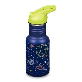 Klean Kanteen Classic Narrow (Flip Sport) 1011211 Bicycle Water Bottle with Stainless Steel Drinking Cap in Purple with a Volume of 355 ml