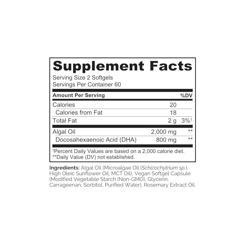 Naturelo Vegano Dha Aceite Omega Algas 120 Cápsulas Blandas