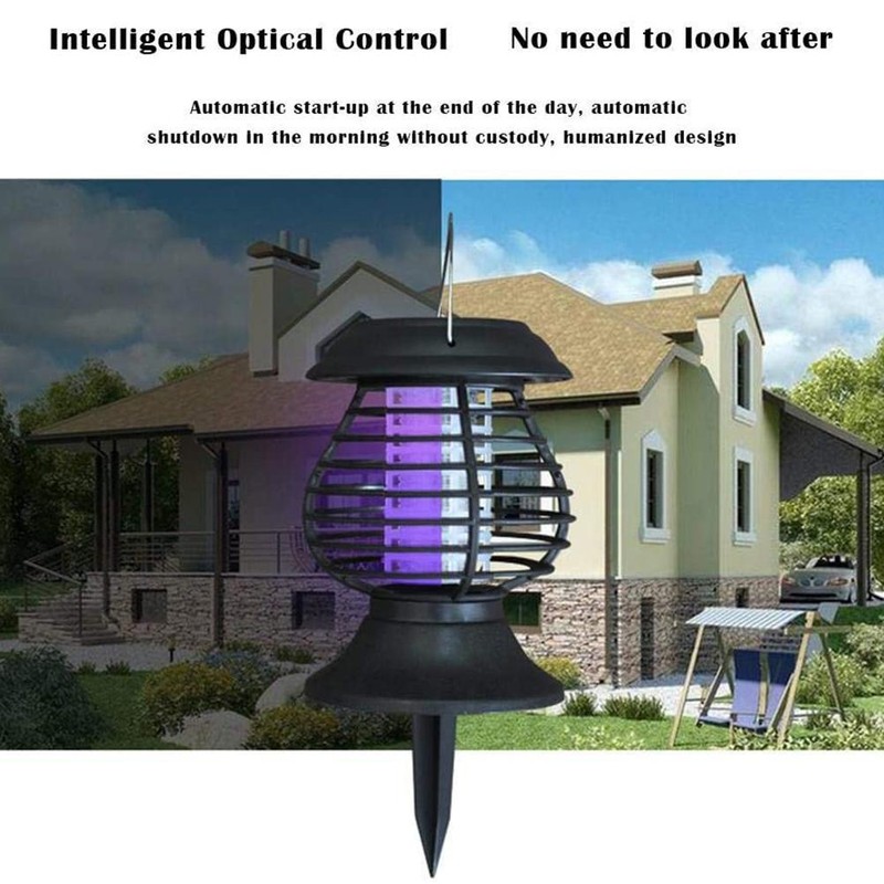 Mosquito Killer Solar LED Lamp Dual Mode Outdoor Waterproof Garden