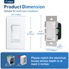 Amico 12 Pack Dimmer Light Switch, Single-Pole or 3-Way Slide