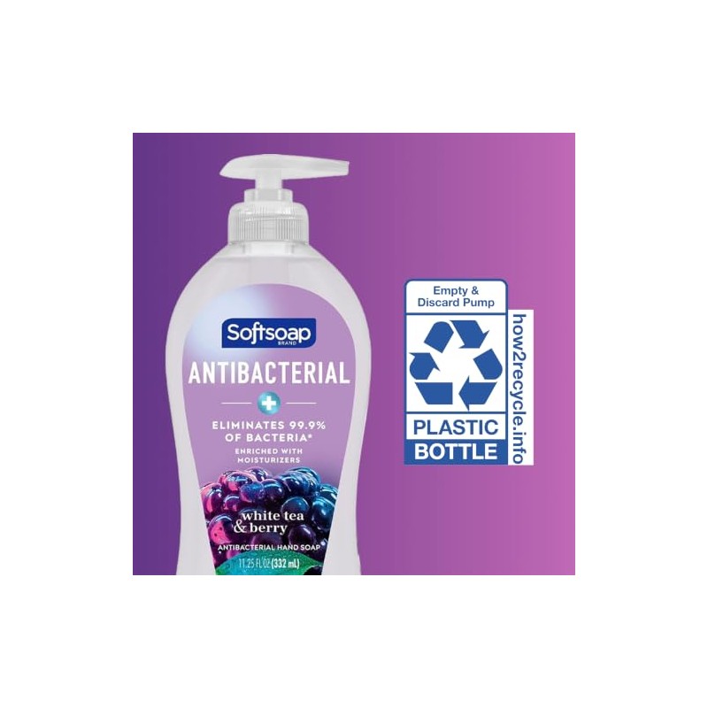 Softsoap Jabón de manos líquido antibacteriano, té blanco y fusión