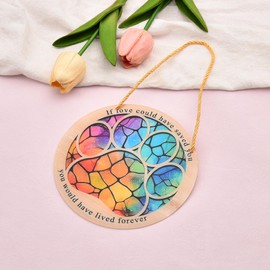 Pet Memorial Suncatcher Hanging Ornament for Pet Owner Memorial Gifts for Women Men Loss of Cat Dog Sympathy Gift for Loss of Pet Paw Print Sun Catcher
