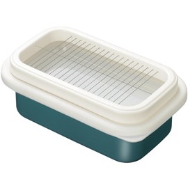 Wahei Freiz Rinto ME-7713 Whole Butter, Cut and Store, Enameled Butter Case, M, Turquoise, Wire Included, Lid Included