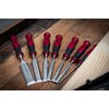Stubai 356104 "Professional" Special Wood Chisel Set with 2C-Handles, Silver/Red/Black,