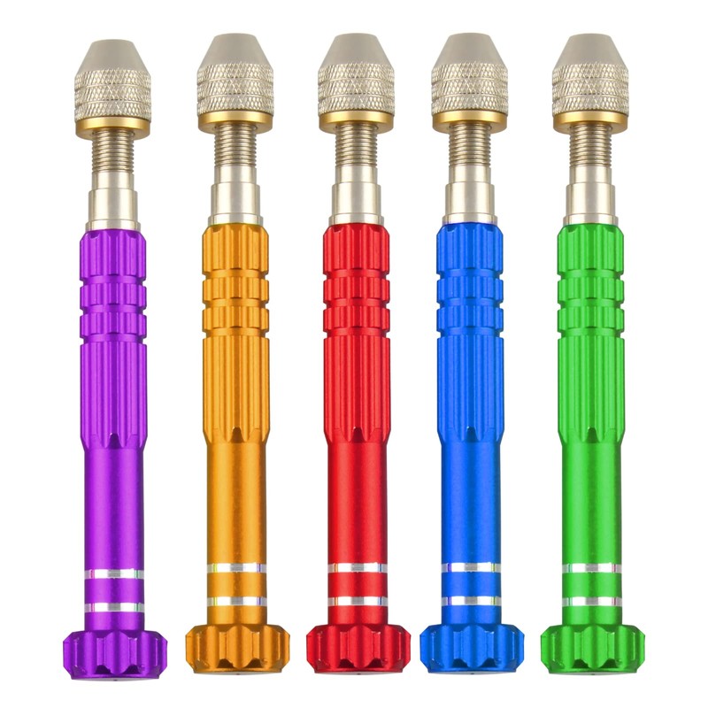 Larcele Mini Drill Pin Vise Hand Drill for DIY Carving