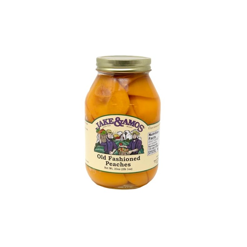 Jake & Amos Peach Halves 32 Oz. (2 Jars) -
