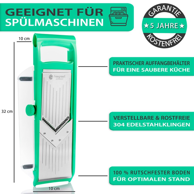 freegreen® Germany Fruit and Vegetable Slicer Made of Stainless Steel