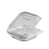 VEPATIM 50 Rectangular Cups Clear with Lid 125 ml (PET)