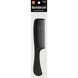 Bt Plastic Comb (Black) Rake Handle Comb (Rake Handle Comb (8"))