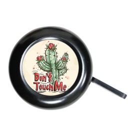 Youth Standard Classic Round Cycling Bell – Easy Installation, Clear Sound, Durable Metal & Plastic Construction, Fits Most Bikes and Scooters - Essential Accessory for Kids & Adults (Don't Touch Me)