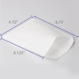 BagDream Glassine Waxed Paper Bags 4.72x6.75 Inches Pack of 100 Small Flat Glassine Envelopes, Paper Bags for Popcorn, Cookies, Small Gifts