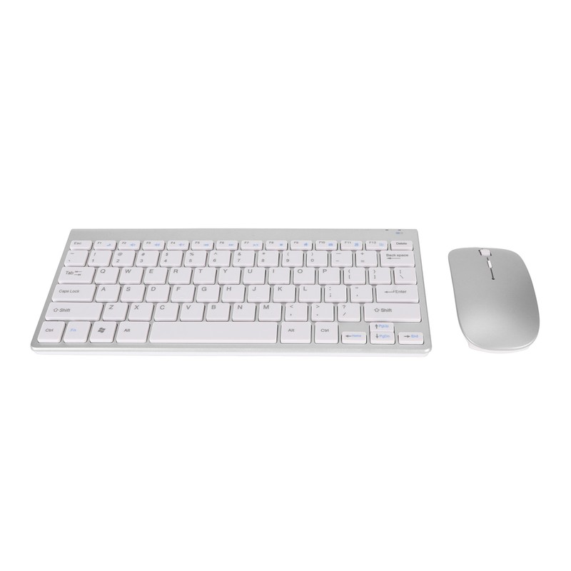 Smart Wireless Keyboard Mouse Kit Silent LED Indicator Waterproof Power