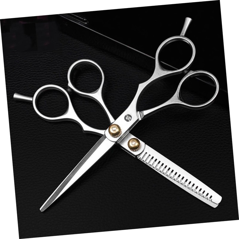 Healvian Stainless Steel Hairdressing Scissors Set 2pcs Flat Teeth Shears