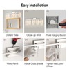 LED Modern Bathroom Light Fixtures Over Mirror, 5-Light Brushed Nickel