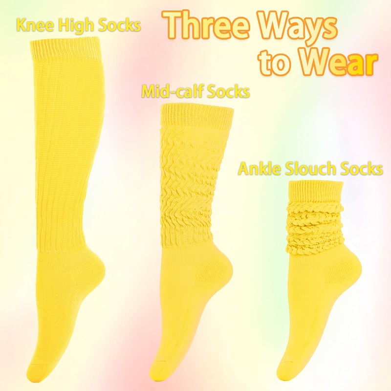 Gvhntk Slouch Socks Women 80s 90s Scrunch Socks Extra Long