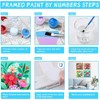 4 Pack Flowers Paint by Numbers Kit for Adults Beginners