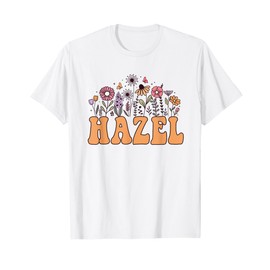 Hazel Summer Flower Wildflower Kids Toddler Girls T-Shirt