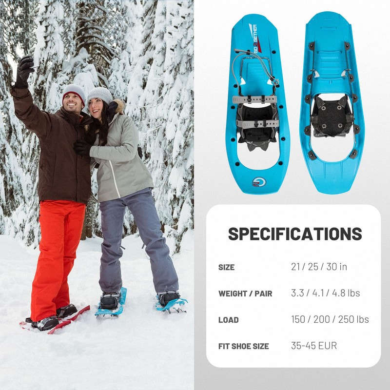 G2 23 Inch Mountain Terrain Snowshoes, with Improved Extended Crampon,
