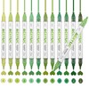 ZZWUAPT Green Dual Tip Acrylic Paint Markers,Acrylic Paint Pens For