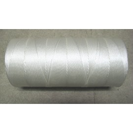 100% Nylon twisted heavy duty white twine 1 lb spool in various sizes #6, #7, #9, #12, #15, #18, #21, #24, #30, #36, #42, #48, #60, #72, #84, #96, #120, 1 lb white (#96)