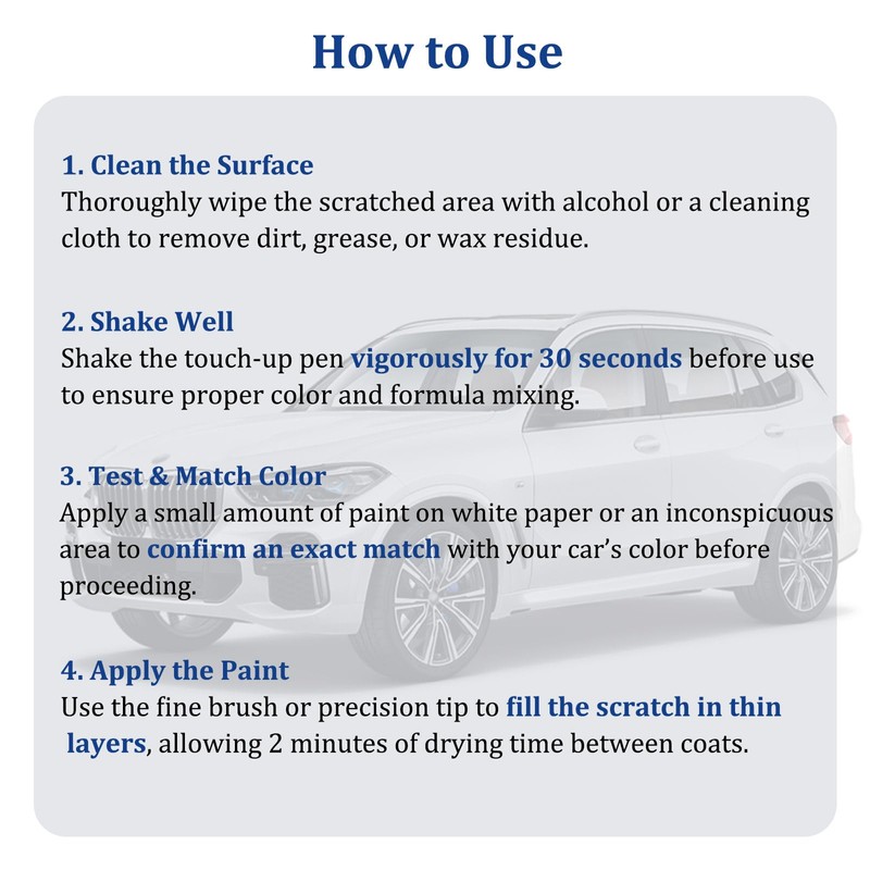 223 Caviar Car Touch-Up Paint for Lexus LS500 LX600, 2-in-1