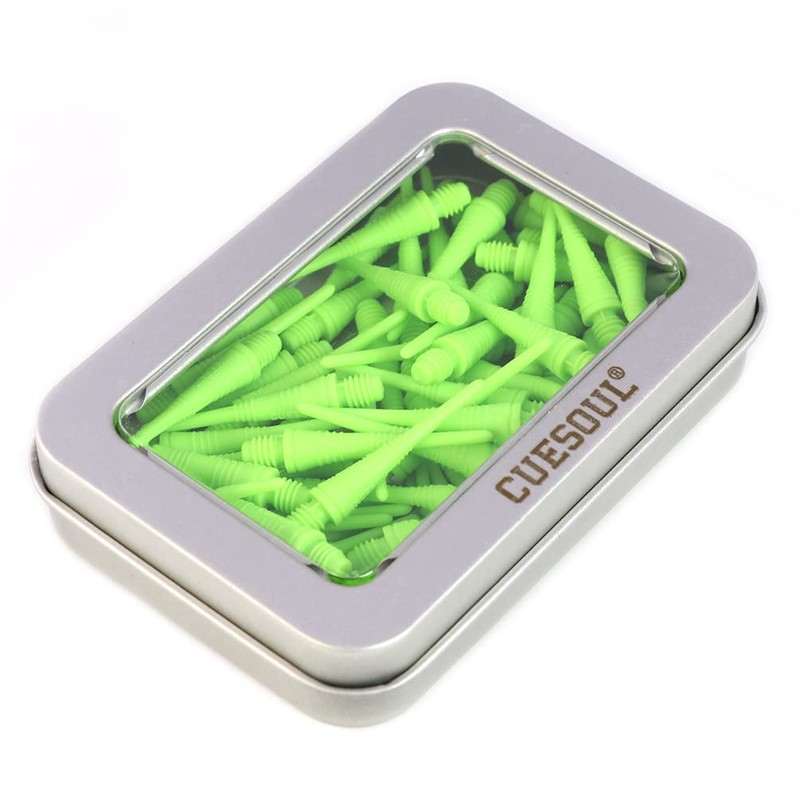 CUESOUL 100 2BA Soft Tip Dart Points (CSSTP012-Light Green)