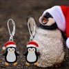 Penguin Earrings for Women Penguin Christmas Earrings Dangle 925 Sterling