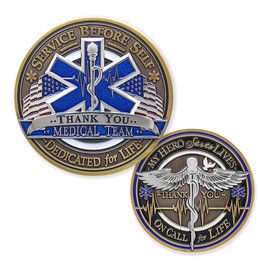 Armor Coin & Emblem - Medical Team Challenge Coin EMT | EMS | Honoring Heroic Medical Professionals | Health Care Team - Token of Appreciation