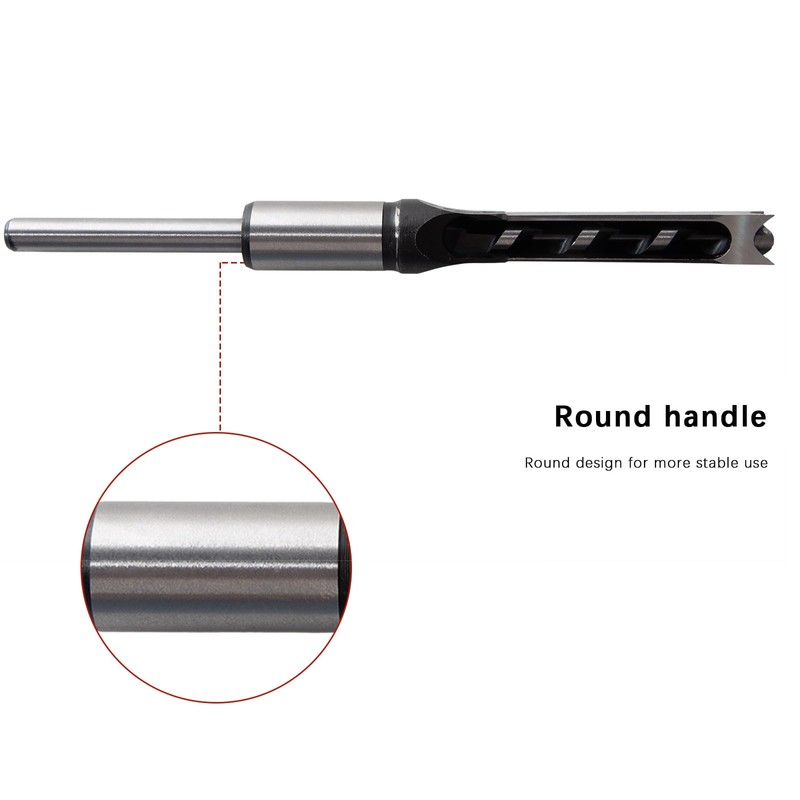 KingBra Woodworker 3/8 Inch Mortise Chisel & Bit Set, Square