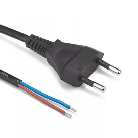 CABLEPELADO Power Cable with Dimmer Type C CEE7 | Section 0.75 mm² | HO3VVH2-F | Suitable for Sockets, Sockets, Power Supplies, Lamp Holders, Black | 1.80 m
