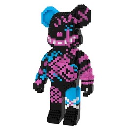 LAICAI Animal Jx Blue-Purple Bear Micro Building Blocks Set（5001PCS） 13.8in High Series，Gifts for Collectors and Enthusiasts