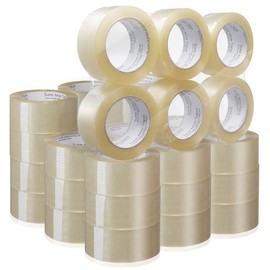 Sure-Max 36 Rolls (Case) Heavy-Duty Shipping & Packing Tape (2" x 120 yard/360' Each) - Moving & Adhesive Carton Sealing - 2.7mil Clear