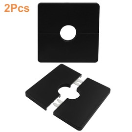 BokWin Square Wall Split Flange Cover, 0.87 Inch/22mm Dia, Black, 2 Pcs