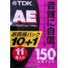 TDK Audio Cassette Tape AE 150 Minutes, 11 Rolls/Pack [AE
