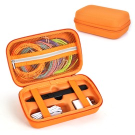 TATAVR Case Compatible with 3Doodler Start+ Essentials for 3D Pen Set for Kids, Carrying Holder Fit for Printing Pens, Storage Organizer for Printing Filament Refill, Micro-USB Charger (3D-02-Orange)