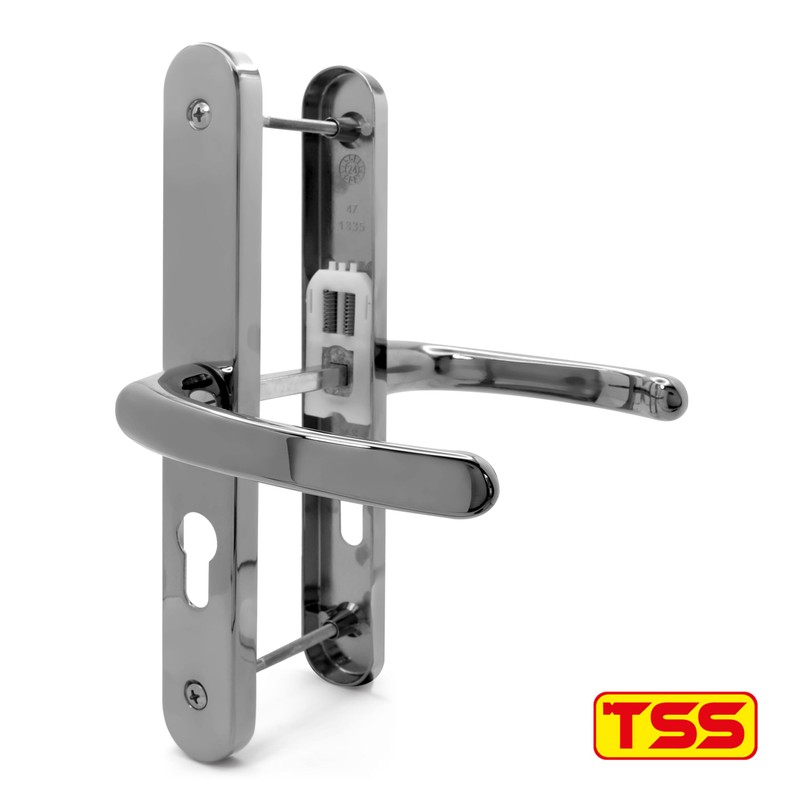 TSS UPVC Door Handle Set, 48mm PZ (Centres), Lever/Lever, Screw