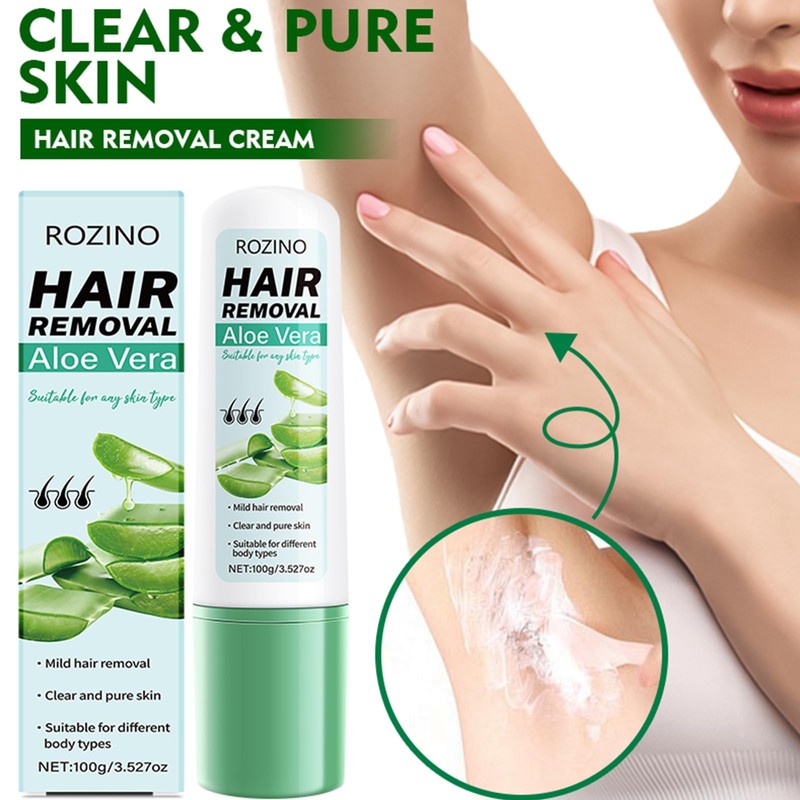 Gentle Hair Removal Cream for Men & Women, Painless Depilatory