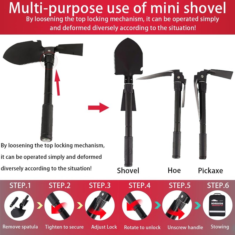 Car Emergency Roadside Tool Kit, Emergency Kits for Vehicles, Road