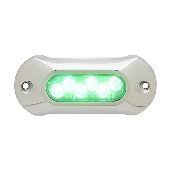 attwood 65UW06G-7 Lightarmor Ultra-Bright 6-LED 1,650 Lumen Underwater Light, Tactical Green