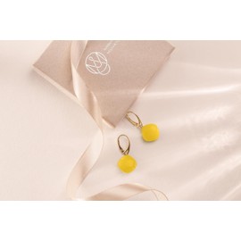 Amber by Mazukna - Amber Earrings - Elegant Amber Jewellery Hanging with Golden Fitting for Women, Teardrop Amber Earrings, Women's Jewellery, Sterling Silver Amber Sterling silver amber Gold Plated