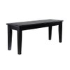 Boraam Shaker Backless Wood Bench - Black Finish
