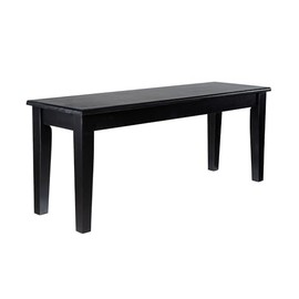 Boraam Shaker Backless Wood Bench - Black Finish
