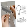 Operitacx 20pcs Sturdy Stainless Steel Curtain Rings Clips for Shower