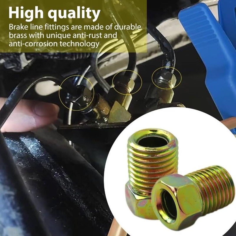 2024 Version 20x Brake Line Tube Nuts for 3/16" Tube