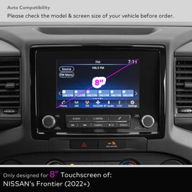 INNOSURE Frontier Glass Screen Protector for (2022 2023) Nissan Frontier Pickup Truck 8 Inch Touchscreen Tempered Glass Protector 2022 2023 Accessories for Frontier D41 (HD Clear)